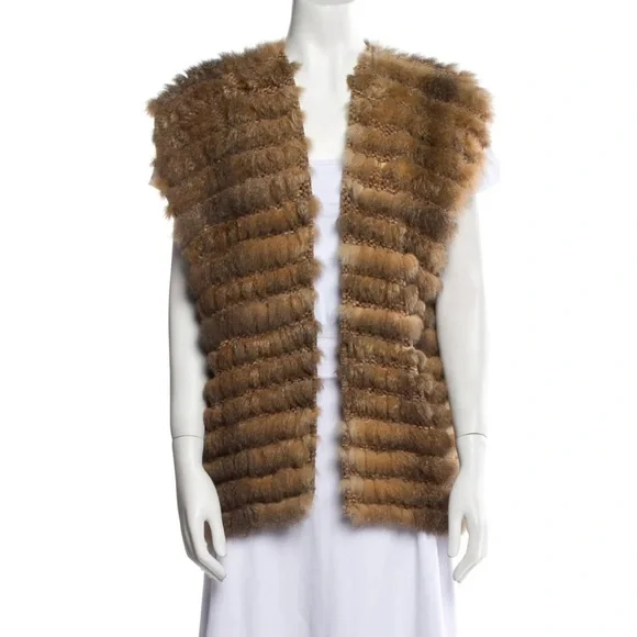 Lord Taylor Faux Fur Vest Size L Brand New No Tag